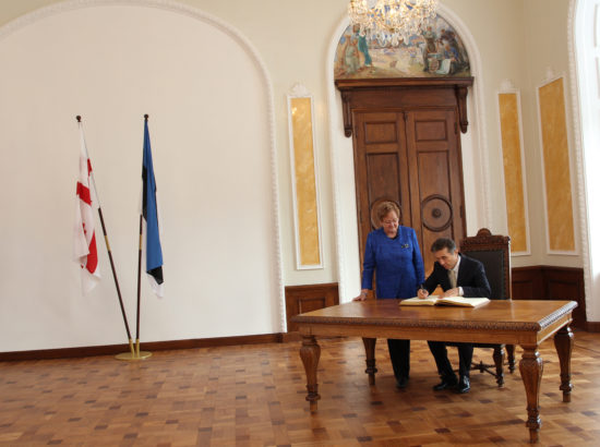 Riigikogu esimehe Ene Ergma kohtumine Gruusia peaministri Bidzina Ivanishviliga